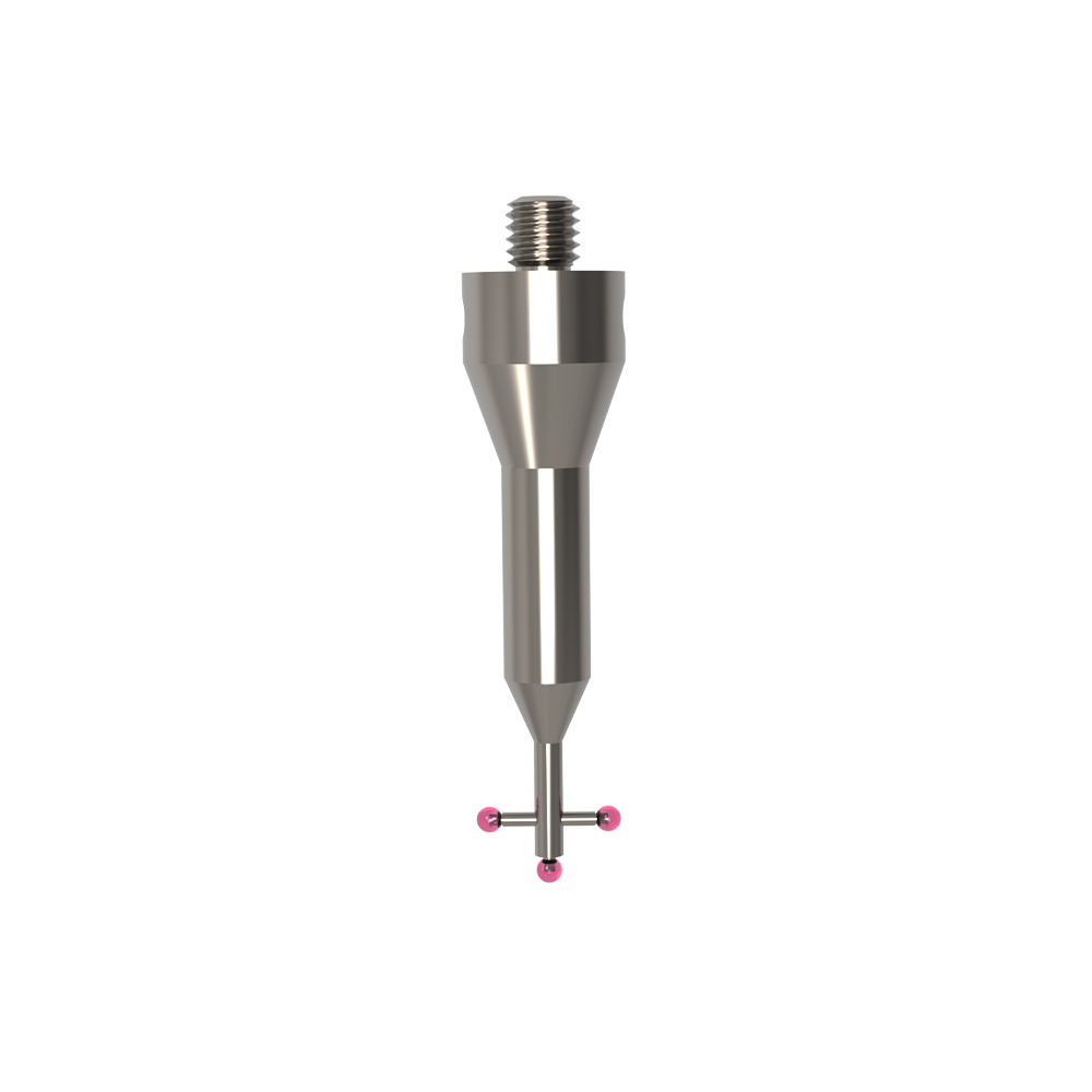 Star Styli ; base: stainless steel; stem: carbide; ball: ruby