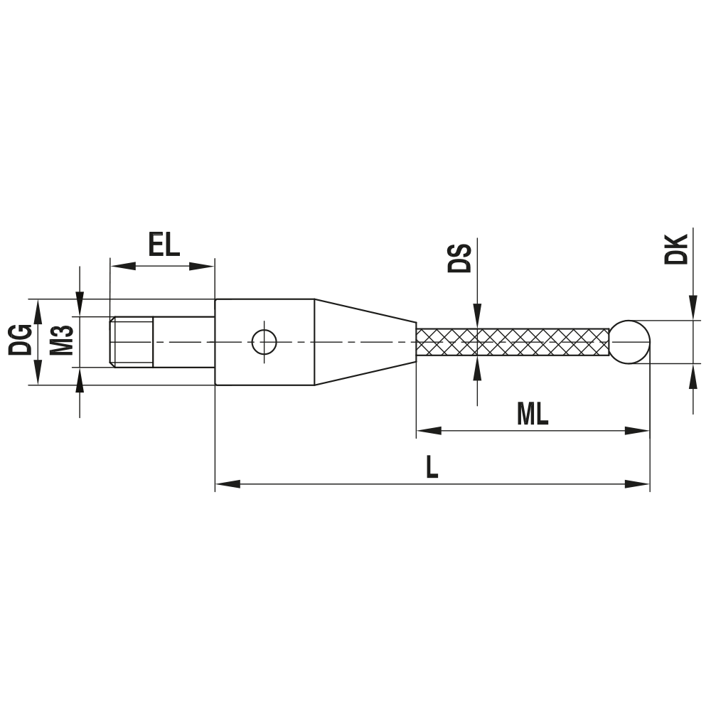 Drawing of product TC M3 S30 05 030/K