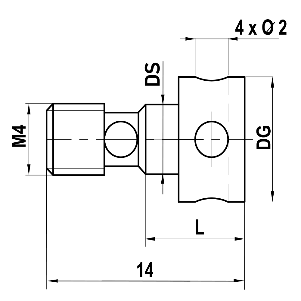 Drawing of product BI M4 000 07 010
