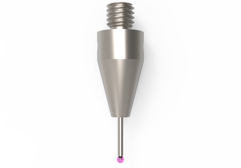 Straight Styli; base: titanium; stem: carbide; ball: ruby