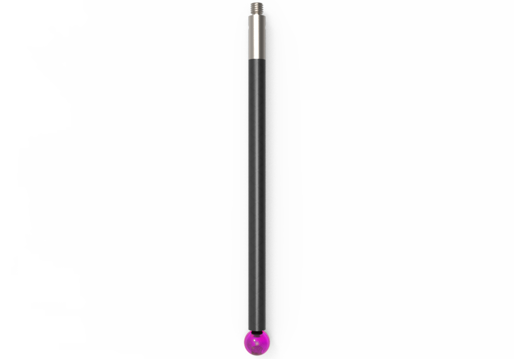 Straight Styli; base: stainless steel; stem: carbon fiber; ball: ruby