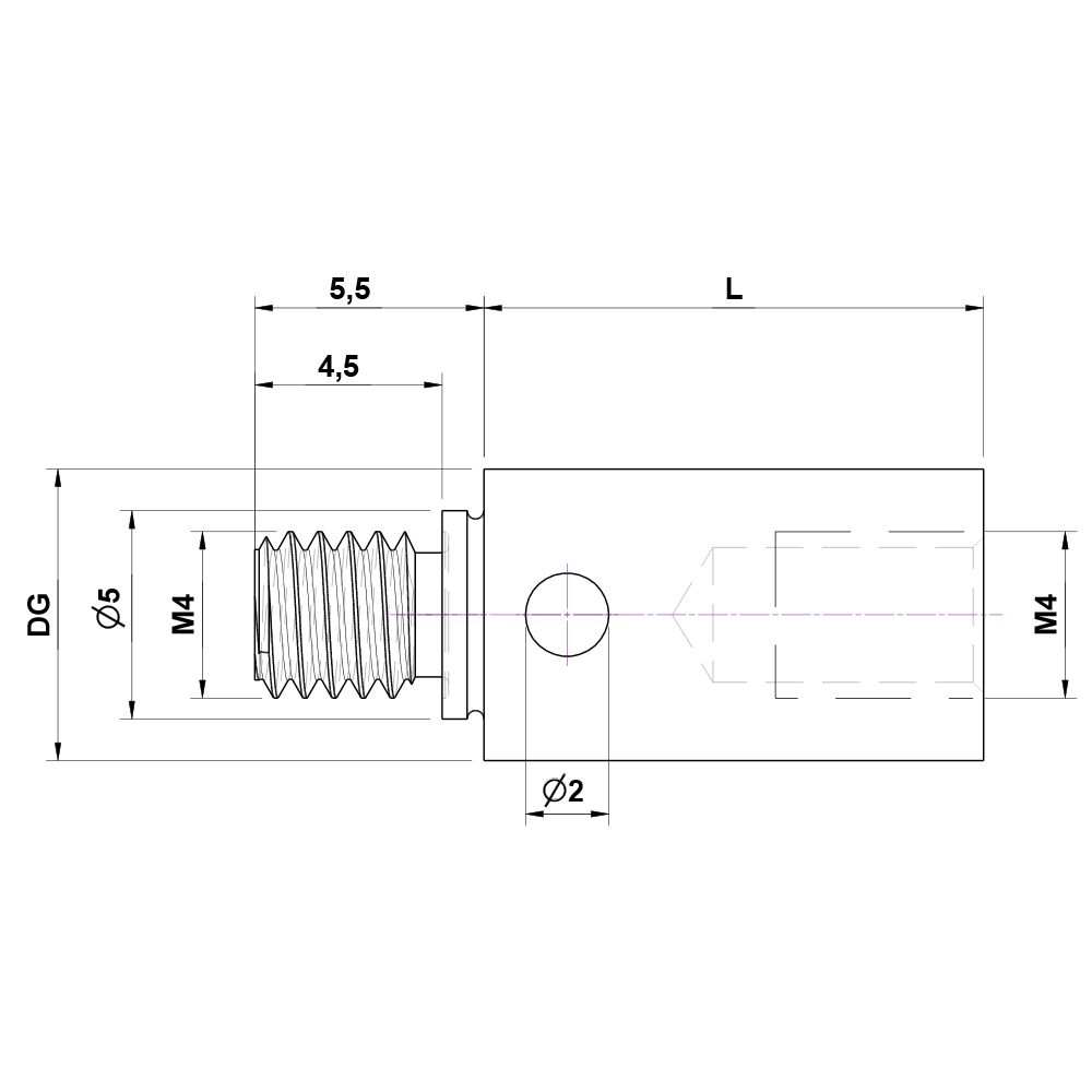 Drawing of product RI M4 M4B 007012