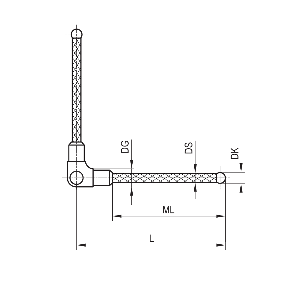 Drawing of product SC M3 S30 05 040/90°