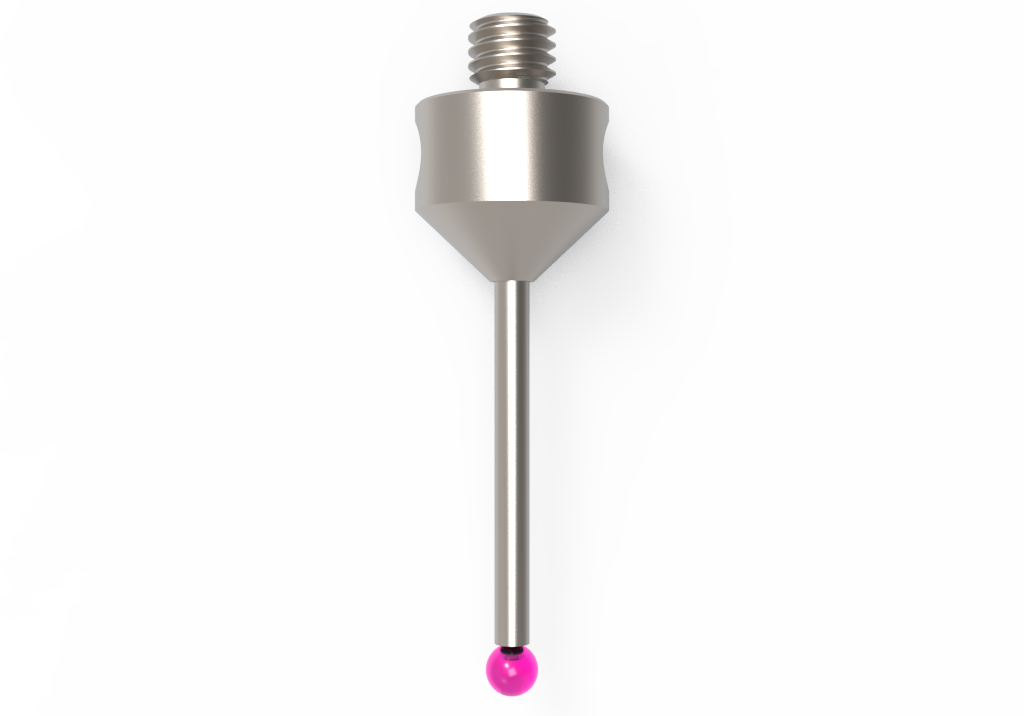 Straight Styli; base: titanium; stem: carbide; ball: ruby