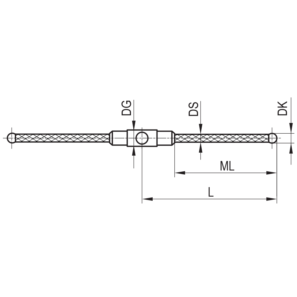 Drawing of product SC M3 S30 05 040/180°