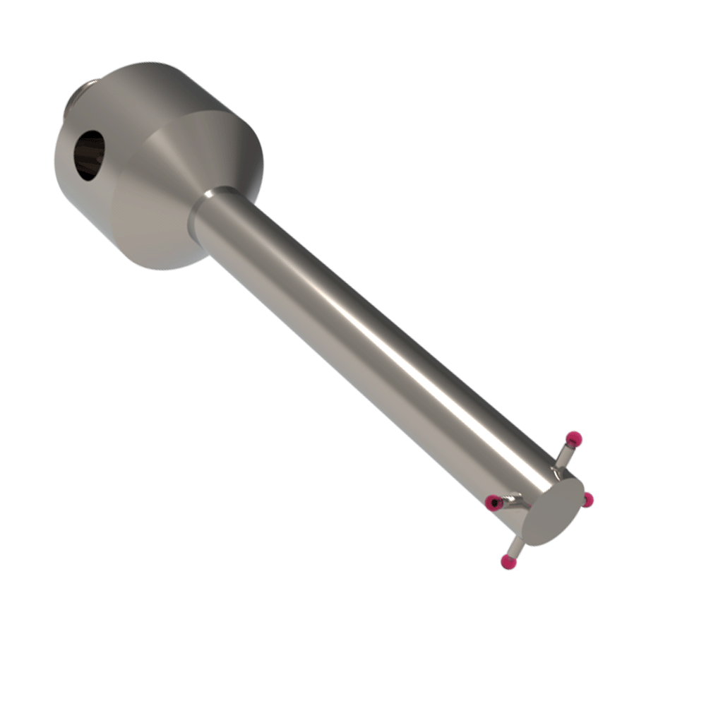 Star Styli ; base: stainless steel; stem: carbide; ball: ruby