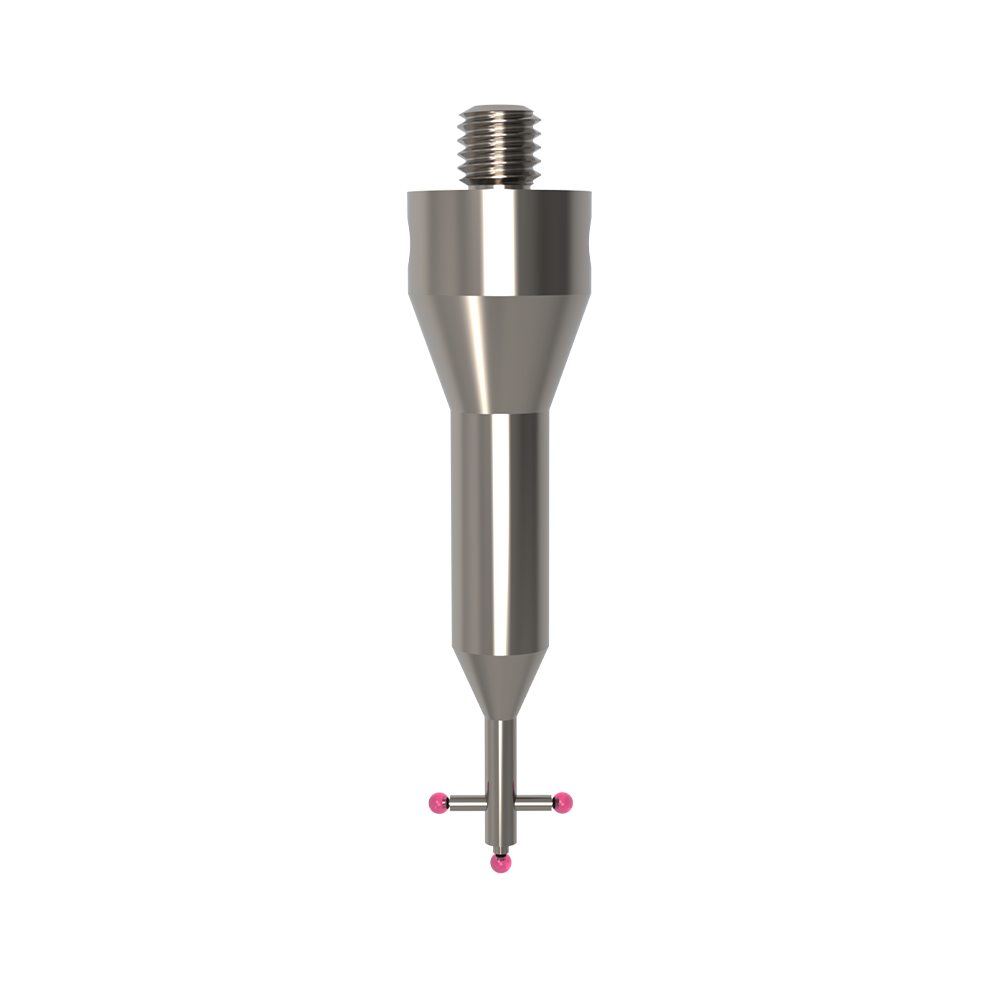 Star Styli ; base: stainless steel; stem: carbide; ball: ruby