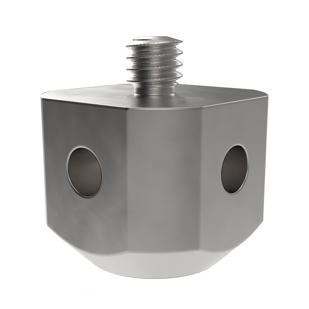 Adaptors / Holders ; base: stainless steel; stem: stainless steel