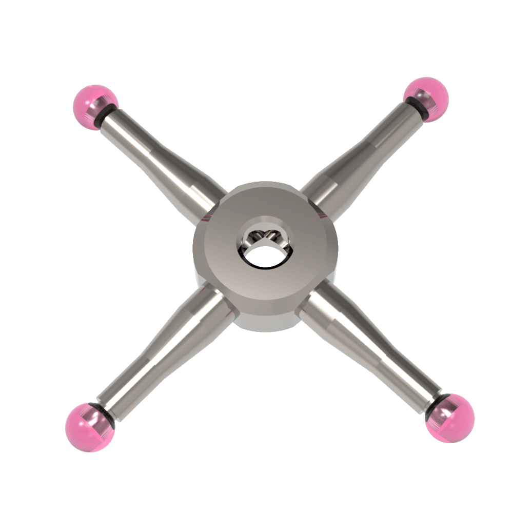 Star Styli; base: stainless steel; stem: stainless steel; ball: ruby