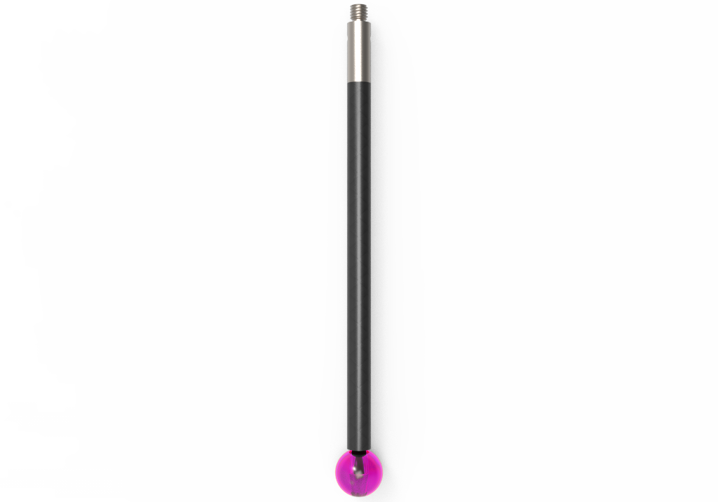 Straight Styli; base: stainless steel; stem: carbon fiber; ball: ruby