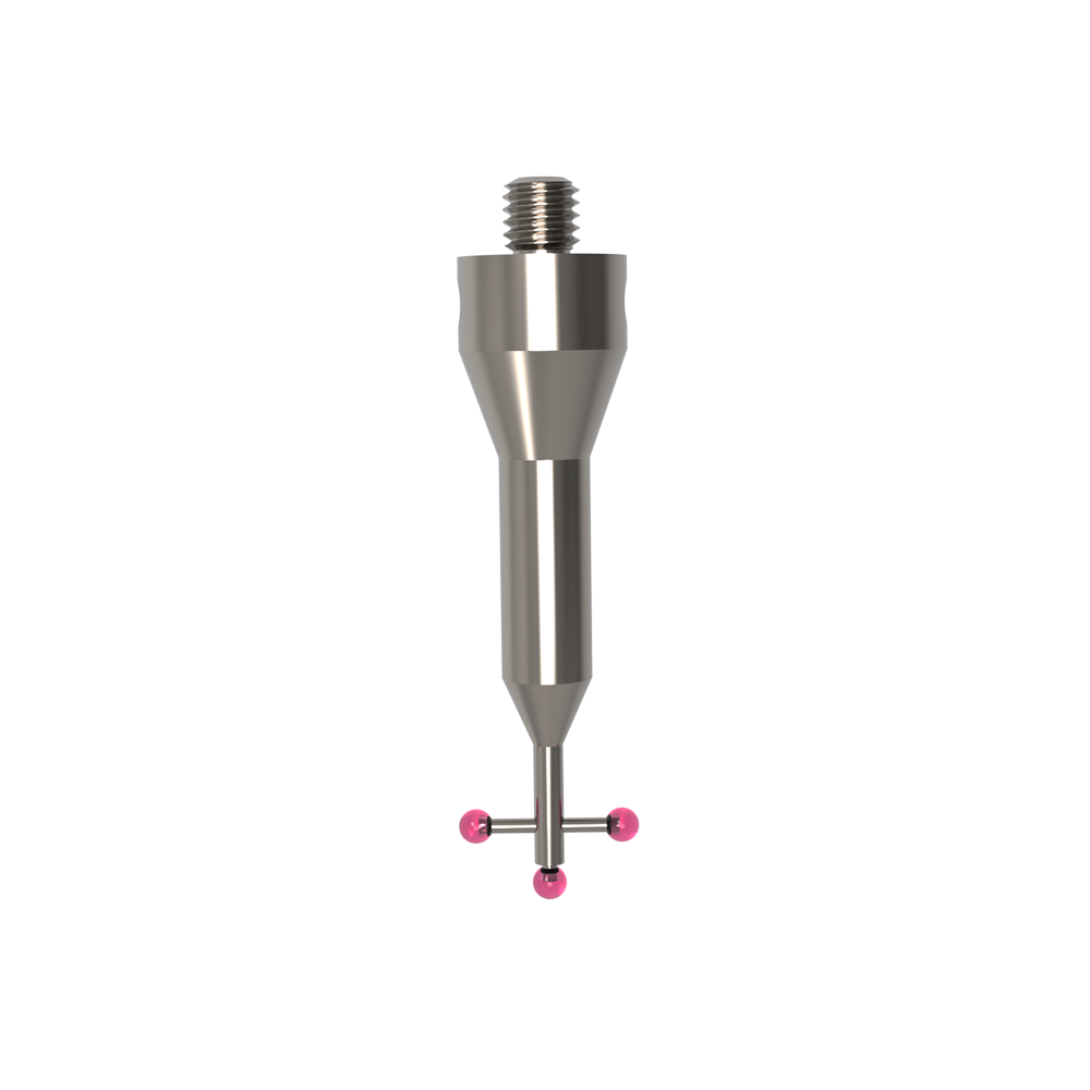 Star Styli ; base: stainless steel; stem: carbide; ball: ruby