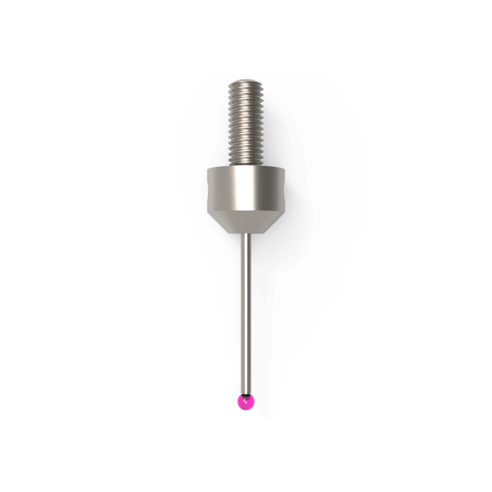 Straight Styli; base: stainless steel; stem: carbide; ball: ruby