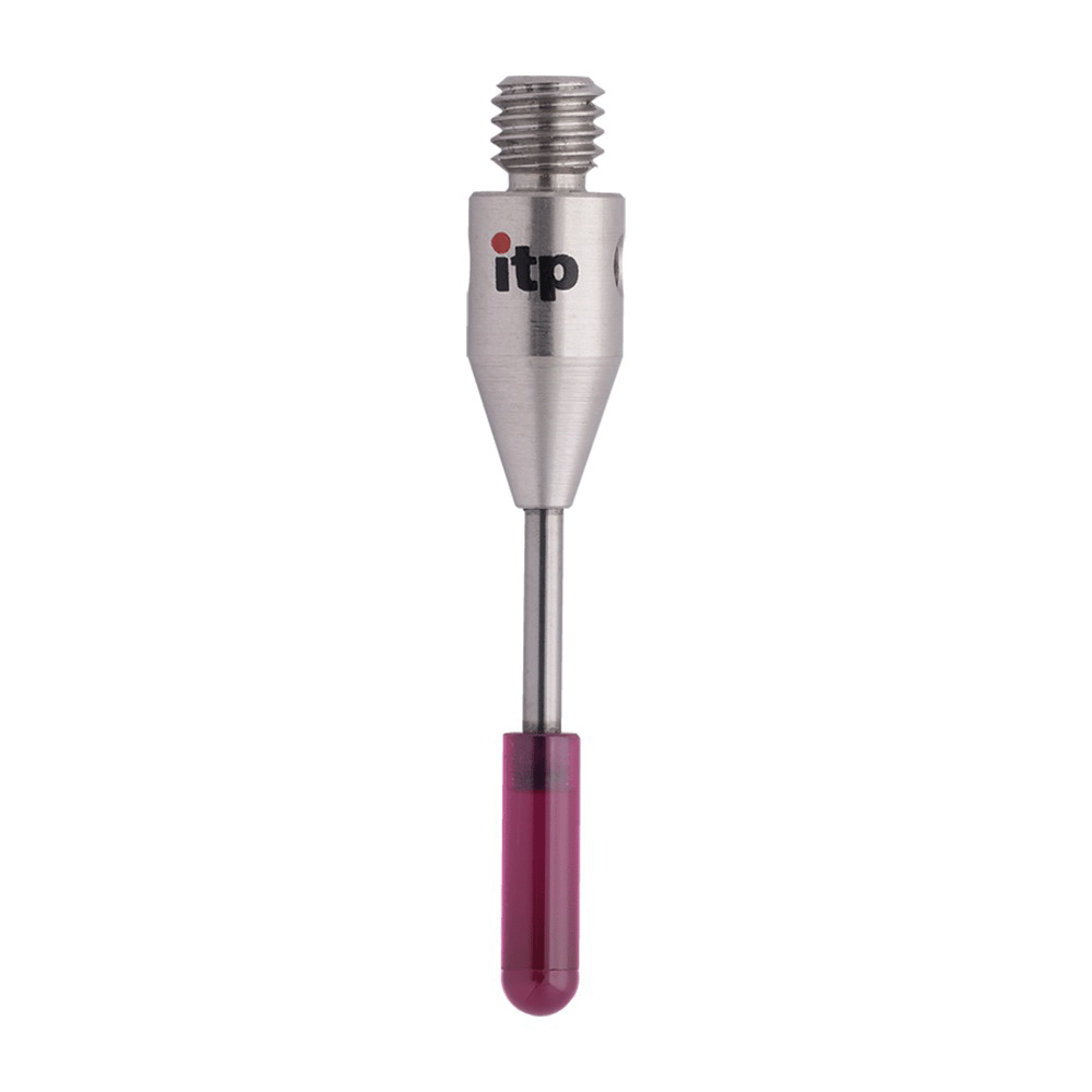 Cylinder Styli; base: stainless steel; stem: tungsten carbide; ball: ruby